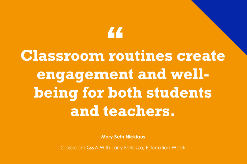 Classroom Routines Can Bolster Student Agency. Here’s How (Opinion)