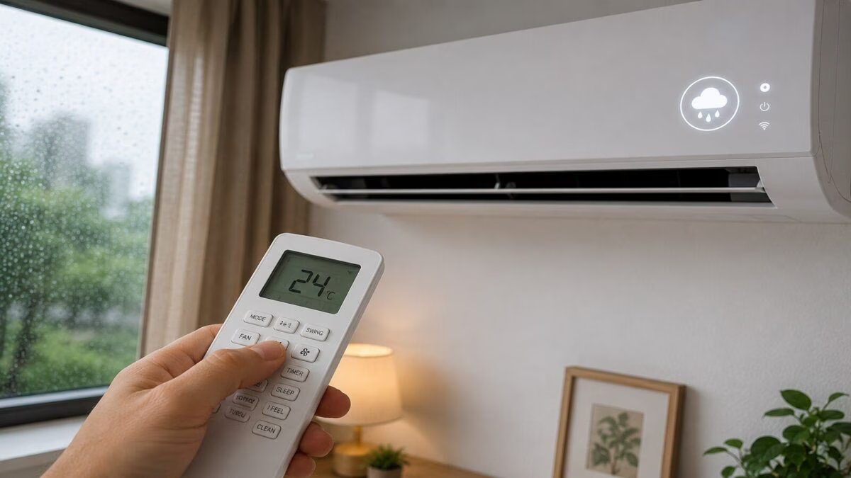 Try running AC on this setting during rainy season, cooling will be double, electricity will also be saved.
