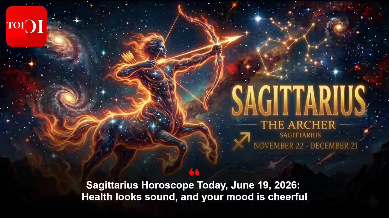 धनु राशिफल आज, 19 जून, 2026: स्वास्थ्य अच्छा दिख रहा है और आपका मूड प्रसन्न है