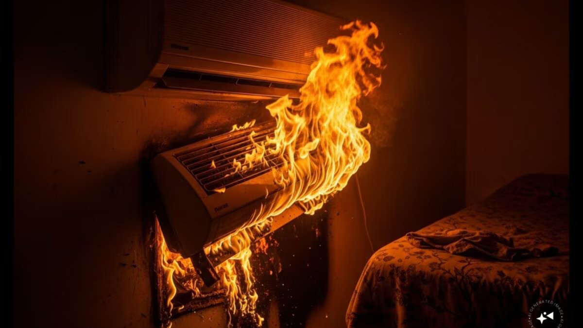 Alert after AC blast in Noida! Even in your house, never run the AC at such a high speed, it is dangerous.