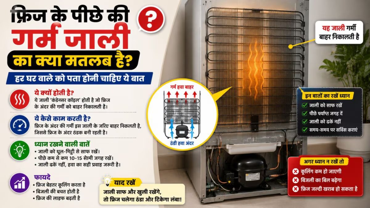 Why does the grill behind the fridge get hot? And when there is danger, identify it in this way