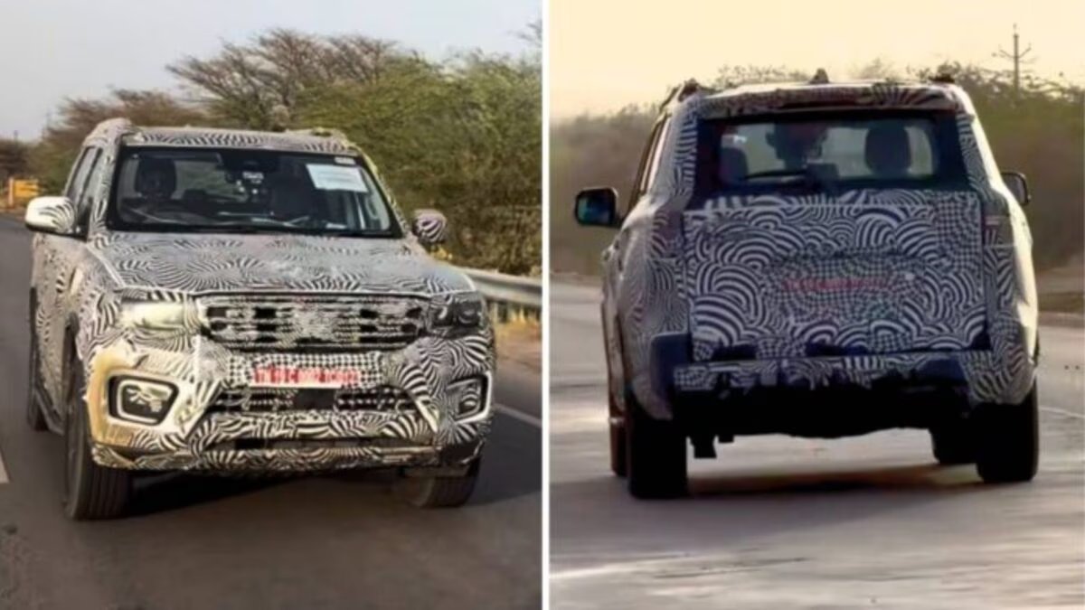 Mahindra Scorpio N Facelift Spotted Again: Will be launched with Panoramic Sunroof, ADAS and big screen