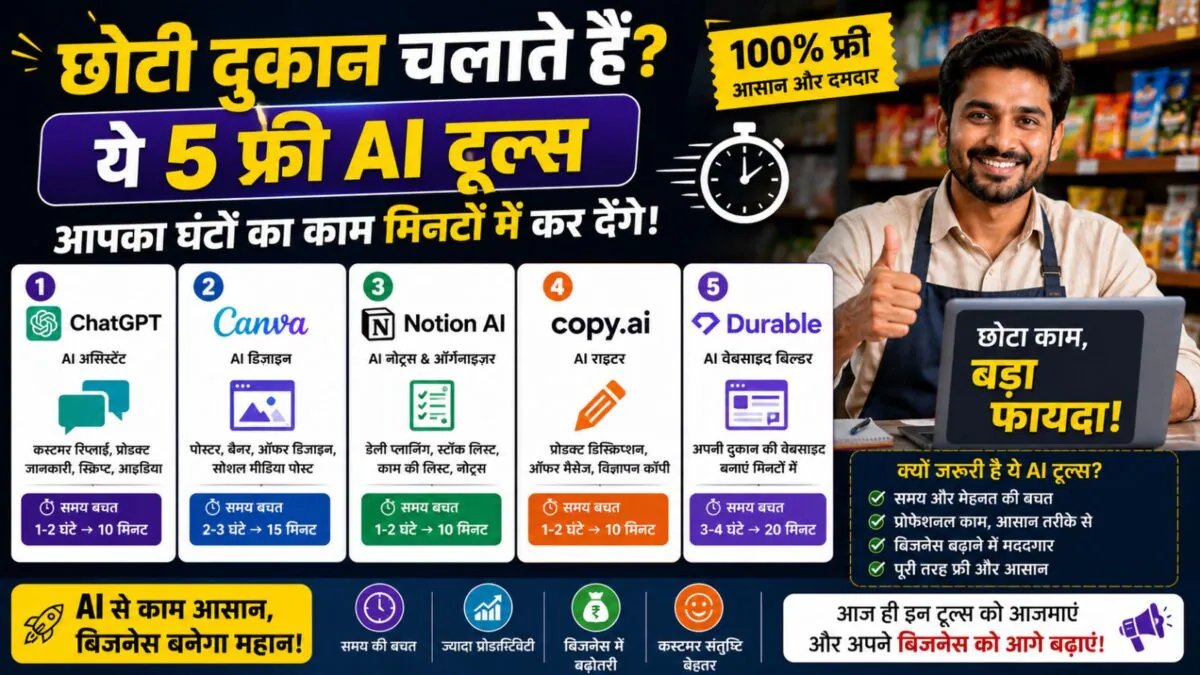 From accounting to offer posters, these AI tools will make every task easier for small shopkeepers.