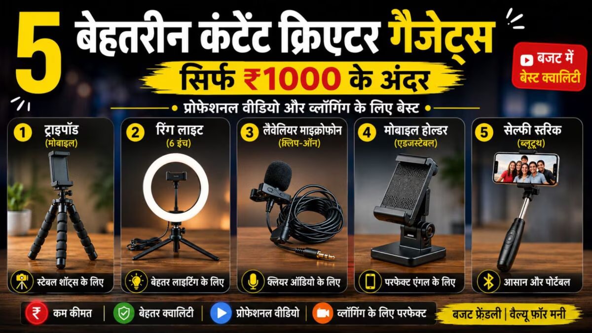 From ring light to collar mic, everything will be available for ₹ 1000, vlogging setup will be ready