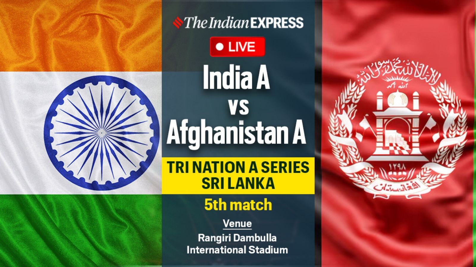 IND A vs AFG A Live Score, India A vs Afghanistan A Tri Series 2026 5th Match Live Cricket Score, and Scorecard Updates
