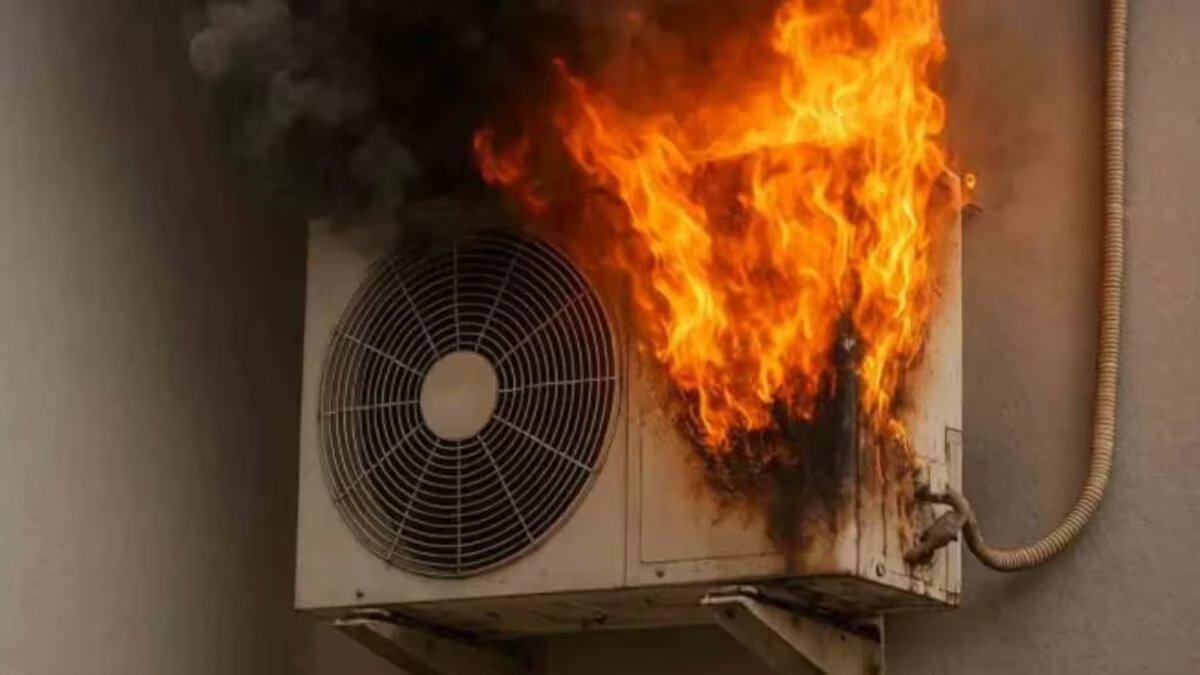 AC blast reason why ac explodes ac fatne| Why do ACs explode in summer, which mistake takes life? If you have AC in your house then check these things today itself.