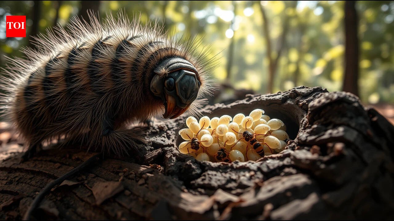 A parasitic wasp turns caterpillars into zombie bodyguards; they spend their final hours protecting the larvae eating them alive |