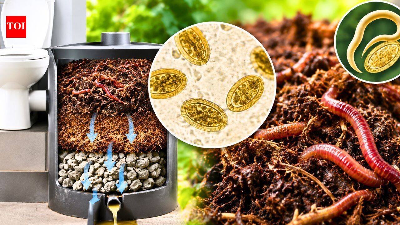 Scientists are using worms that eat human waste to turn toilet waste into compost, but parasitic eggs can survive the process |